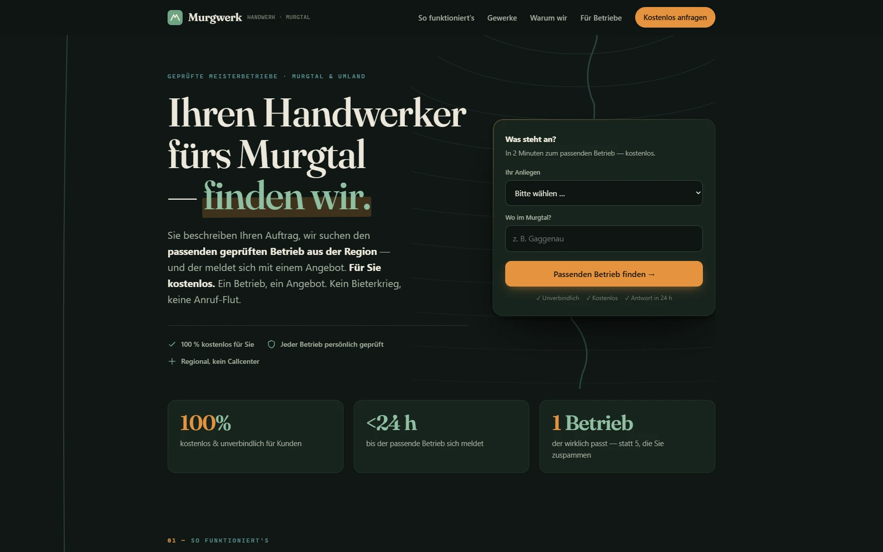 Murgwerk Live Website — entwickelt von RawLinks